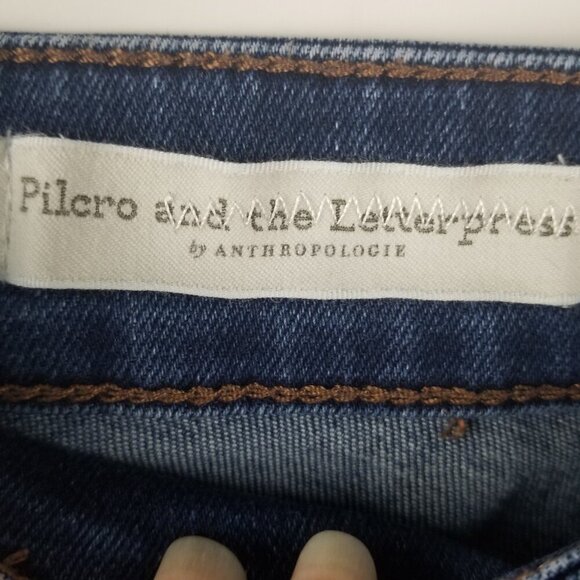 Pilcro & the Letterpress by Anthropologie Women's Mid-Rise Skinny Jeans Sz 29 - Picture 7 of 8